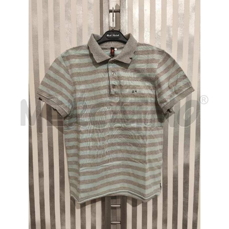 POLO UOMO SUN68 RIGHE GRIGIE MENTA | Mercatino dell'Usato Campobasso 1