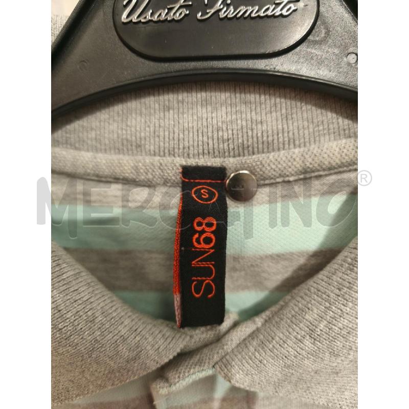 POLO UOMO SUN68 RIGHE GRIGIE MENTA | Mercatino dell'Usato Campobasso 2