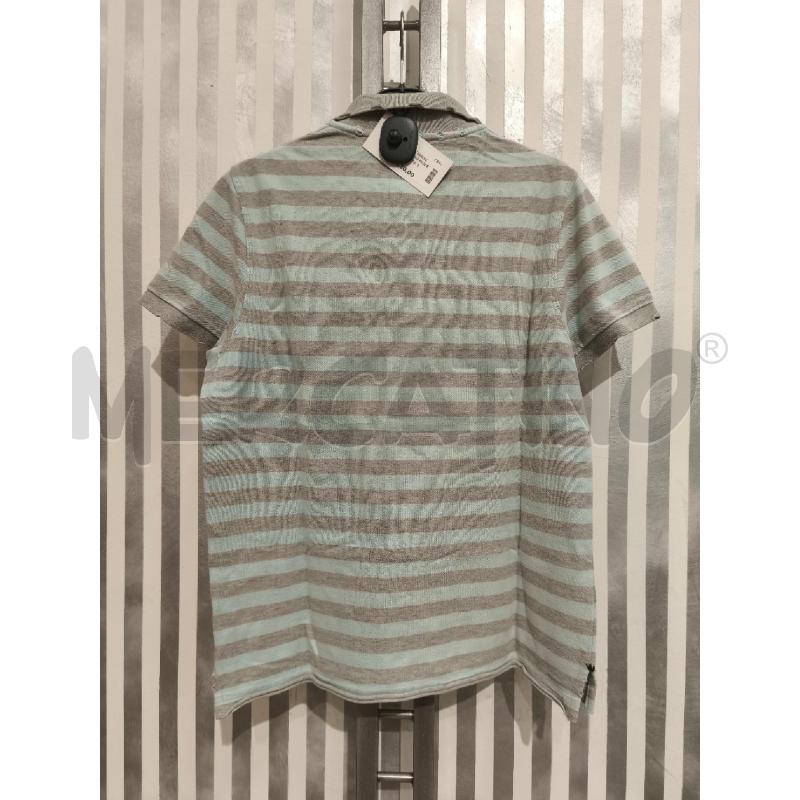 POLO UOMO SUN68 RIGHE GRIGIE MENTA | Mercatino dell'Usato Campobasso 5