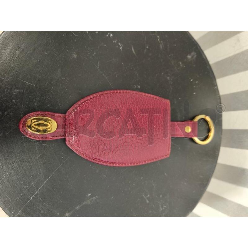 PORTA CHIAVI CARTIER PELLE ROSSA PLACCHETTA DORATA | Mercatino dell'Usato Campobasso 4