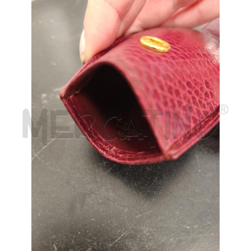 PORTA CHIAVI CARTIER PELLE ROSSA PLACCHETTA DORATA | Mercatino dell'Usato Campobasso 5