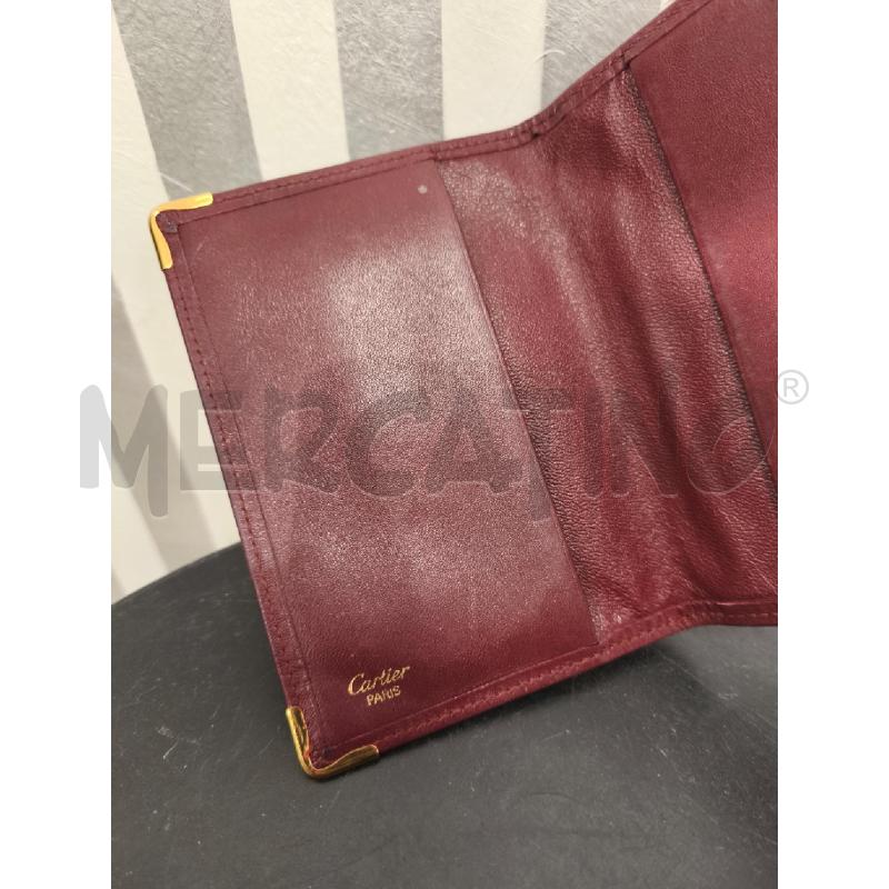 PORTA DOCUMENTI CARTIER VINTAGE IN PELLE BORDEAUX | Mercatino dell'Usato Campobasso 2