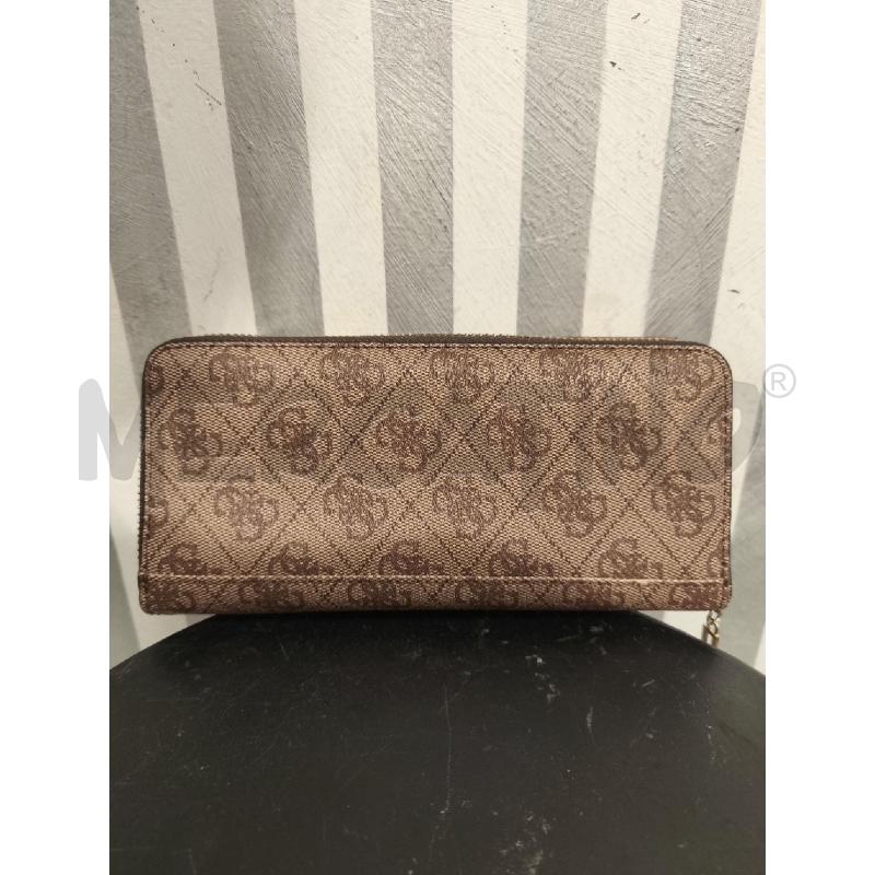 PORTA FOGLIO GUESS BEIGE MONOGRAM MARRONE | Mercatino dell'Usato Campobasso 2