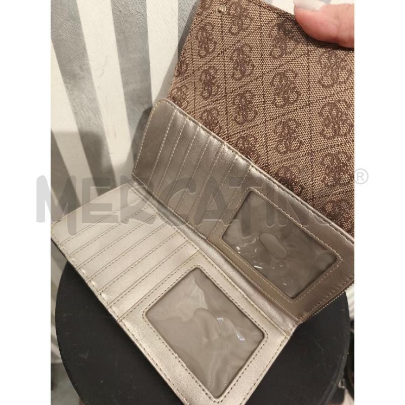 PORTA FOGLIO GUESS BEIGE MONOGRAM MARRONE | Mercatino dell'Usato Campobasso 4