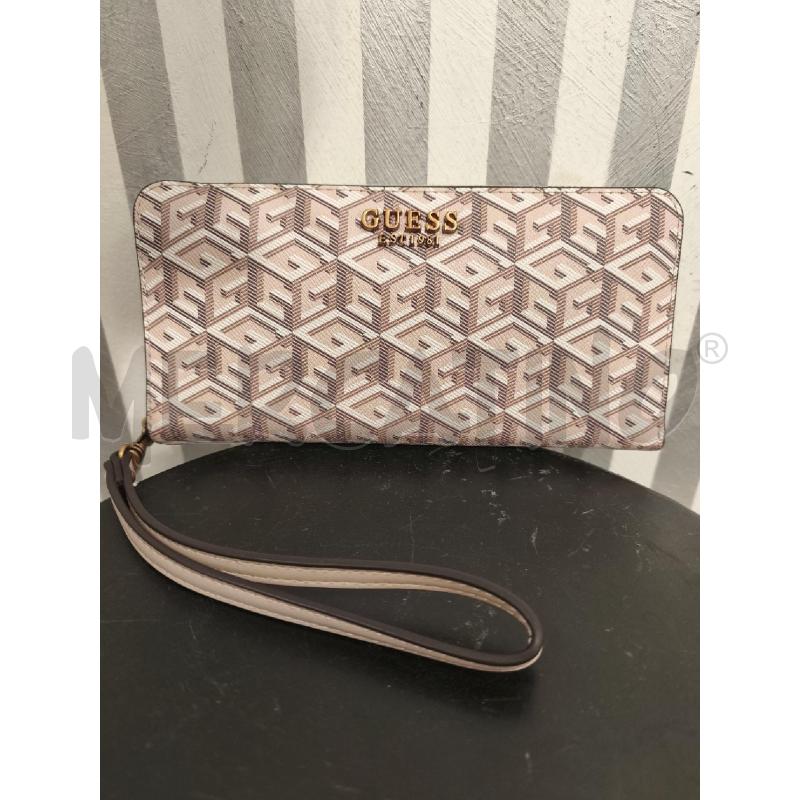 PORTA FOGLIO GUESS BIANCO BEIGE MARRONE | Mercatino dell'Usato Campobasso 1