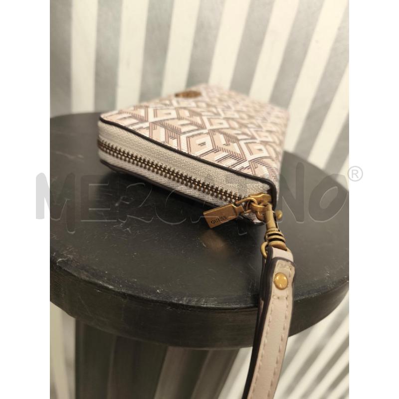 PORTA FOGLIO GUESS BIANCO BEIGE MARRONE | Mercatino dell'Usato Campobasso 3