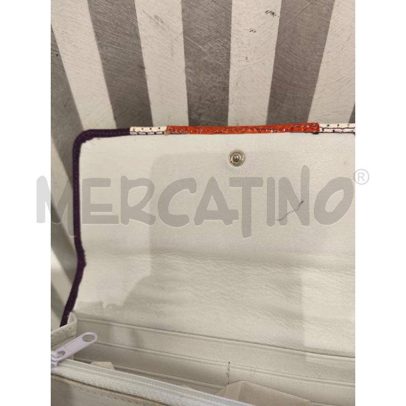PORTA FOGLIO JUST CAVALLI VIOLA BIANCO ARANCIO | Mercatino dell'Usato Campobasso 4