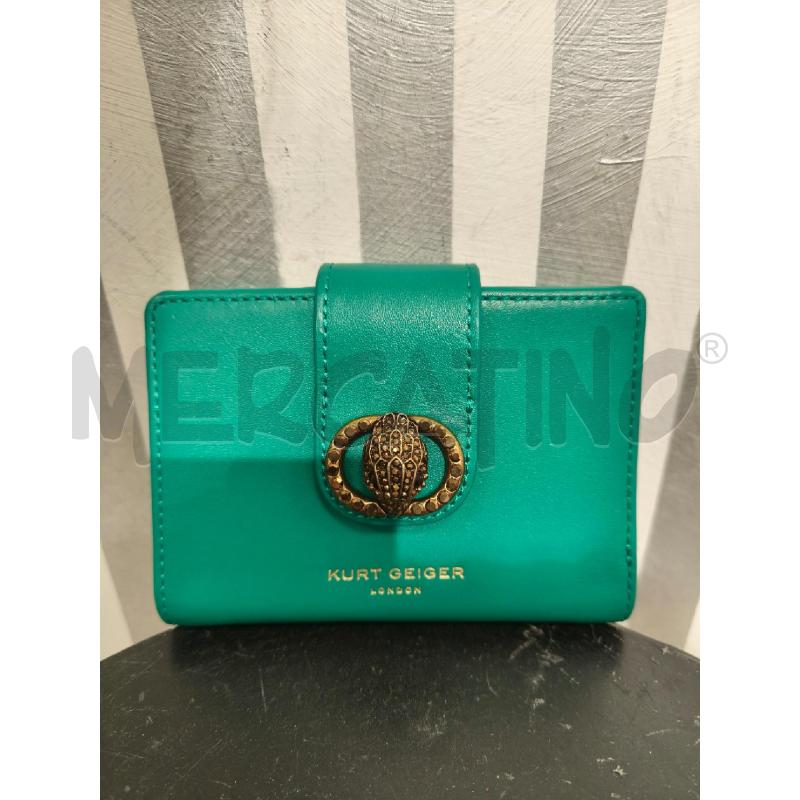 PORTA FOGLIO KURT GEIGER VERDE E DORATO | Mercatino dell'Usato Campobasso 1