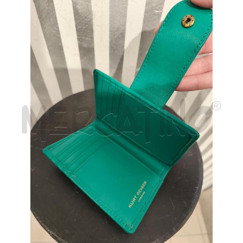 PORTA FOGLIO KURT GEIGER VERDE E DORATO | Mercatino dell'Usato Campobasso 3