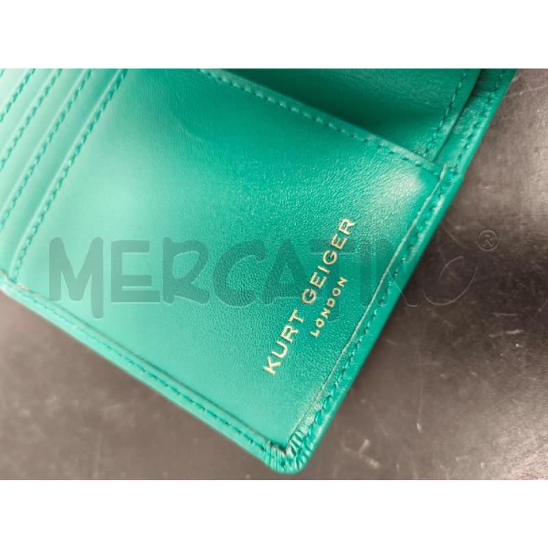 PORTA FOGLIO KURT GEIGER VERDE E DORATO | Mercatino dell'Usato Campobasso 4