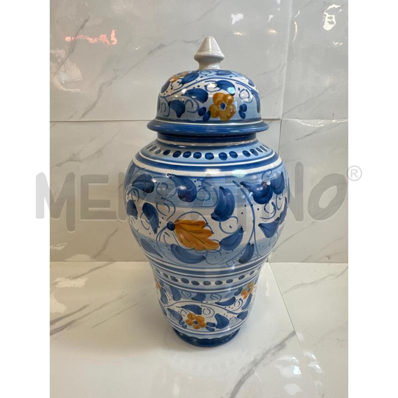 POTICHE VASO CALTAGIRONE CERAMIC BLU | Mercatino dell'Usato Campobasso 1