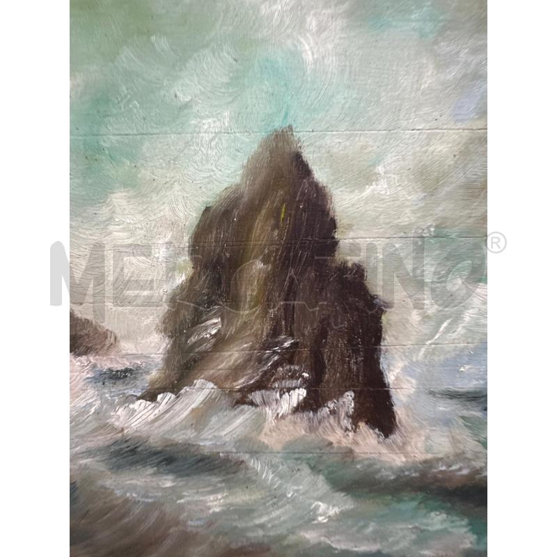 QUADRO 34X41 CM MARE IN TEMPESTA SCOGLI  | Mercatino dell'Usato Campobasso 3