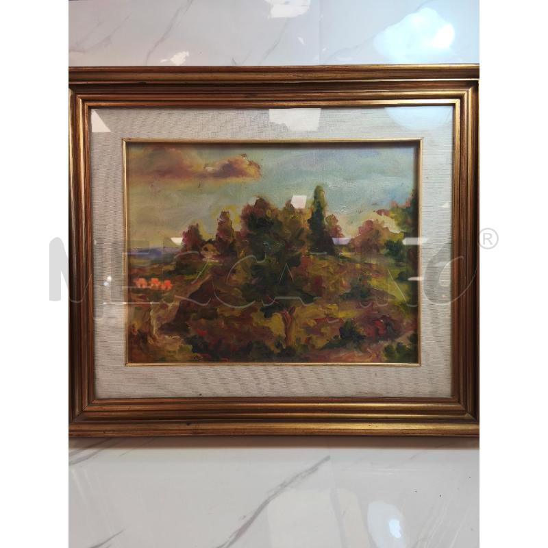 QUADRO 55X46 OLIO SU TAVOLA PAESAGGIO | Mercatino dell'Usato Campobasso 1