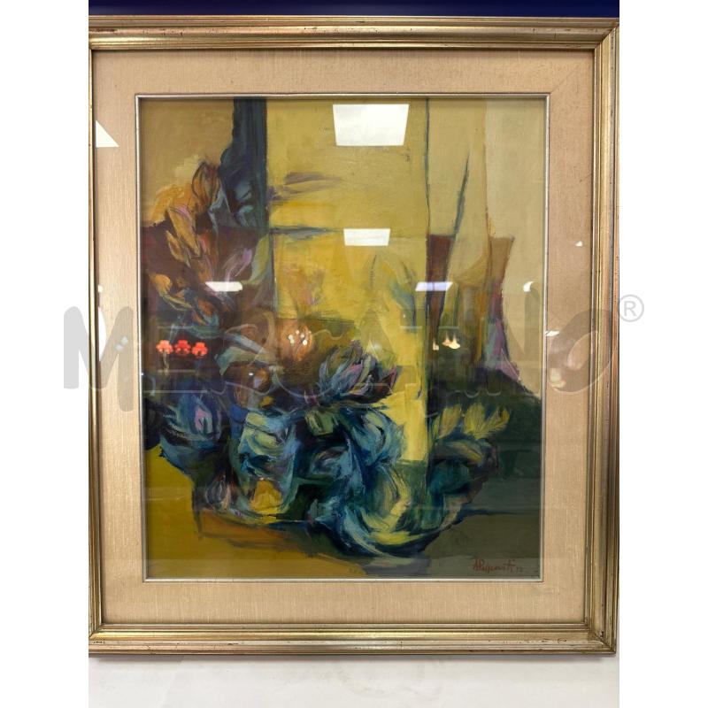 QUADRO AD OLIO ANNI 70 FIRMATO 69X79 CM | Mercatino dell'Usato Campobasso 1