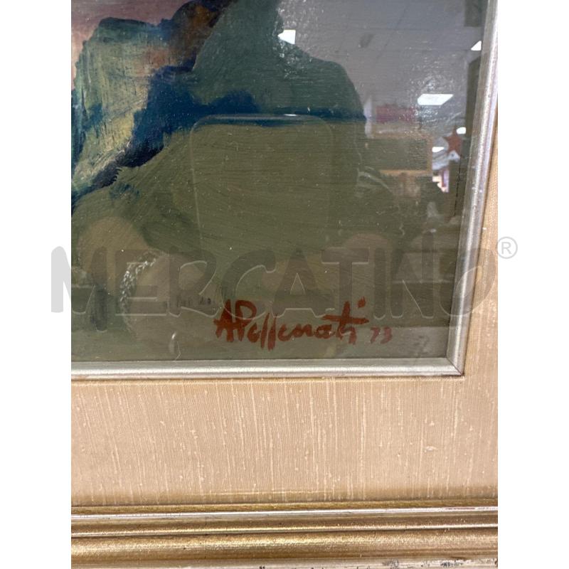 QUADRO AD OLIO ANNI 70 FIRMATO 69X79 CM | Mercatino dell'Usato Campobasso 2