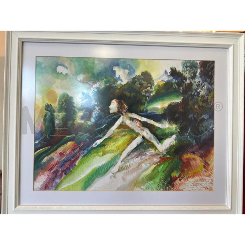 QUADRO A FIRMA  PETTINICCHI 85X68 CON CORNICE BIANCA | Mercatino dell'Usato Campobasso 1