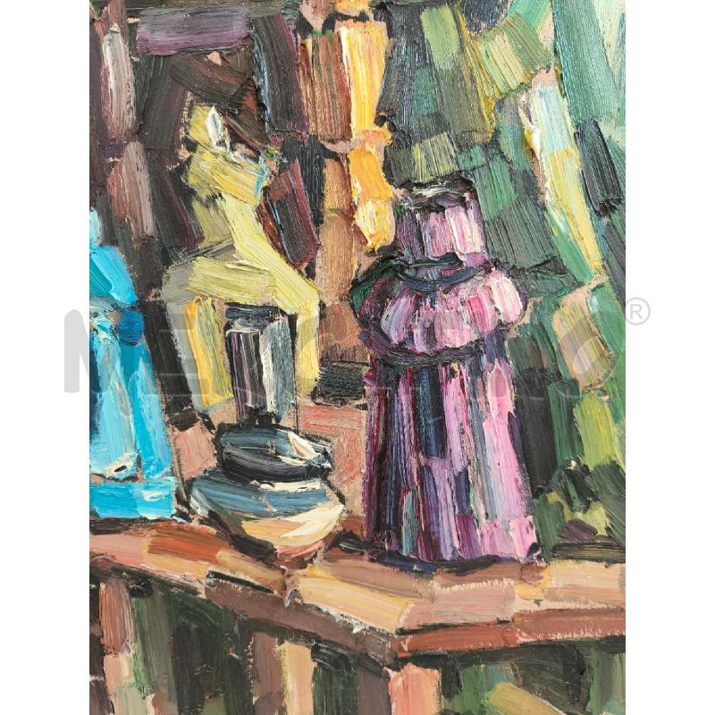 QUADRO BOTTIGLIE, DE MARCO 60X70 OLIO SU TELA  | Mercatino dell'Usato Campobasso 3