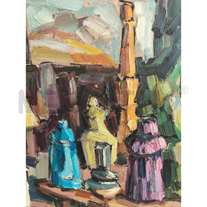QUADRO BOTTIGLIE, DE MARCO 60X70 OLIO SU TELA  | Mercatino dell'Usato Campobasso 4