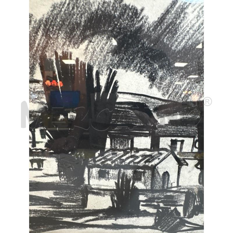 QUADRO CARBONCINO CASE ALBERI  | Mercatino dell'Usato Campobasso 2