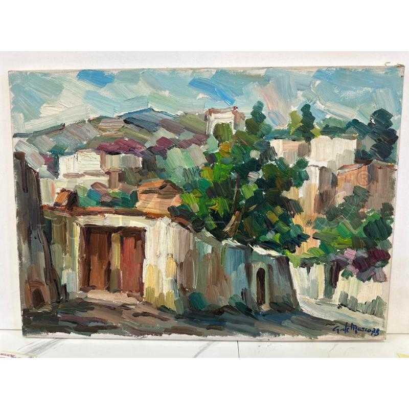QUADRO DE MARCO , PAESAGGIO, OLIO SU TELA | Mercatino dell'Usato Campobasso 1