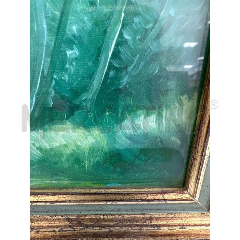 QUADRO DIPINTO ALBERI IN VERDE 24X29 | Mercatino dell'Usato Campobasso 2