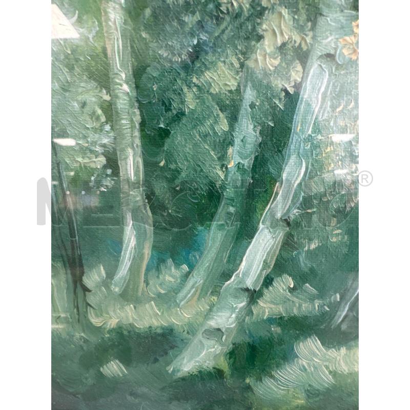 QUADRO DIPINTO ALBERI IN VERDE 24X29 | Mercatino dell'Usato Campobasso 3