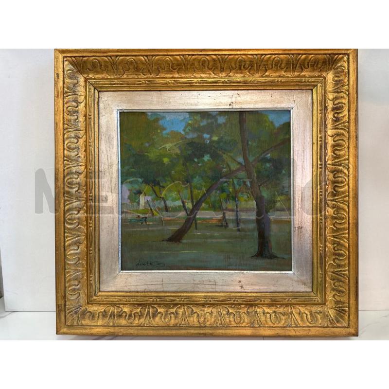 QUADRO DIPINTO SU TAVOLA ALBERI CORN DOR 56X56 CM | Mercatino dell'Usato Campobasso 1