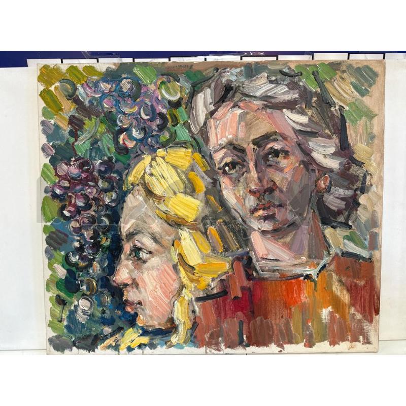 QUADRO DOPPIO RITRATTO DE MARCO 60X70  OLIO SU TELA | Mercatino dell'Usato Campobasso 1
