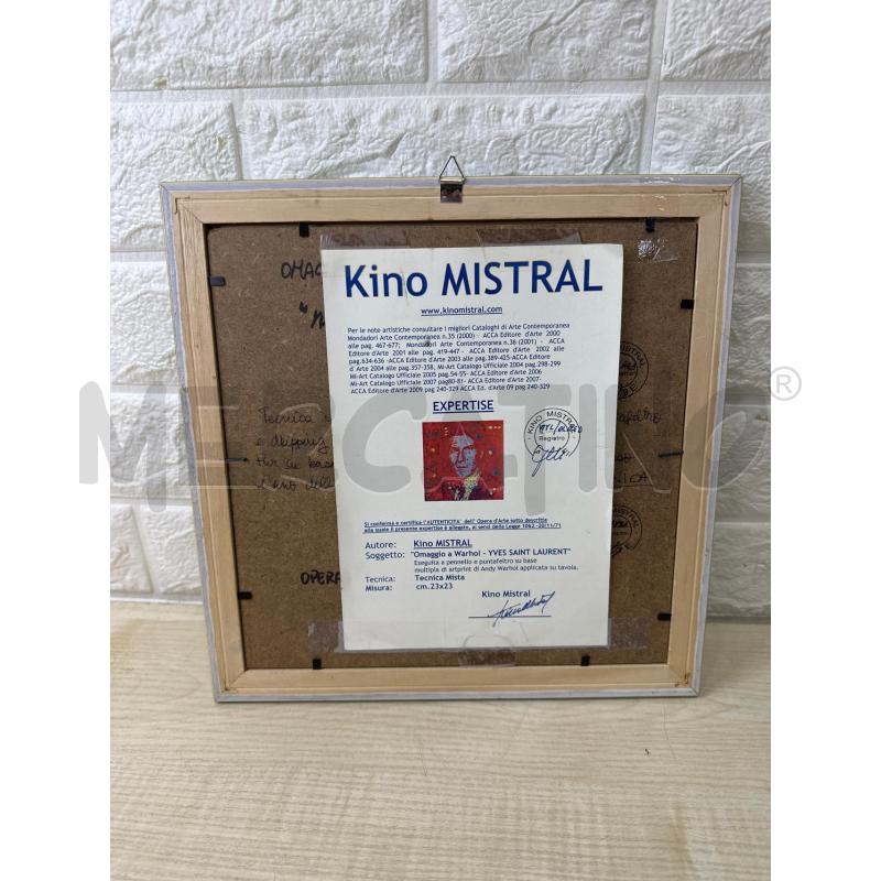 QUADRO KINO MISTRAL 23X23 CM OMAGGIO A WARHOL | Mercatino dell'Usato Campobasso 3