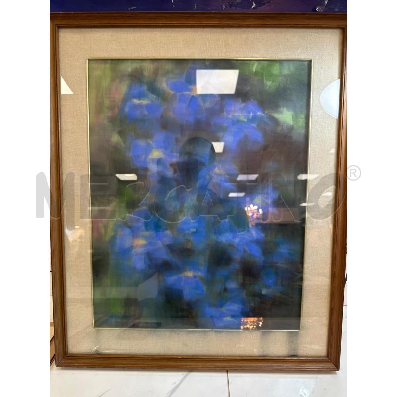 QUADRO MARPA 63X53 CM FIORI AZZURRO VIOLA | Mercatino dell'Usato Campobasso 1
