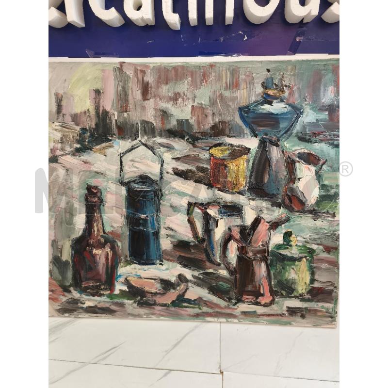 QUADRO OGGETTI CUCINA, DE MARCO 60X70 OLIO SU TEL | Mercatino dell'Usato Campobasso 1