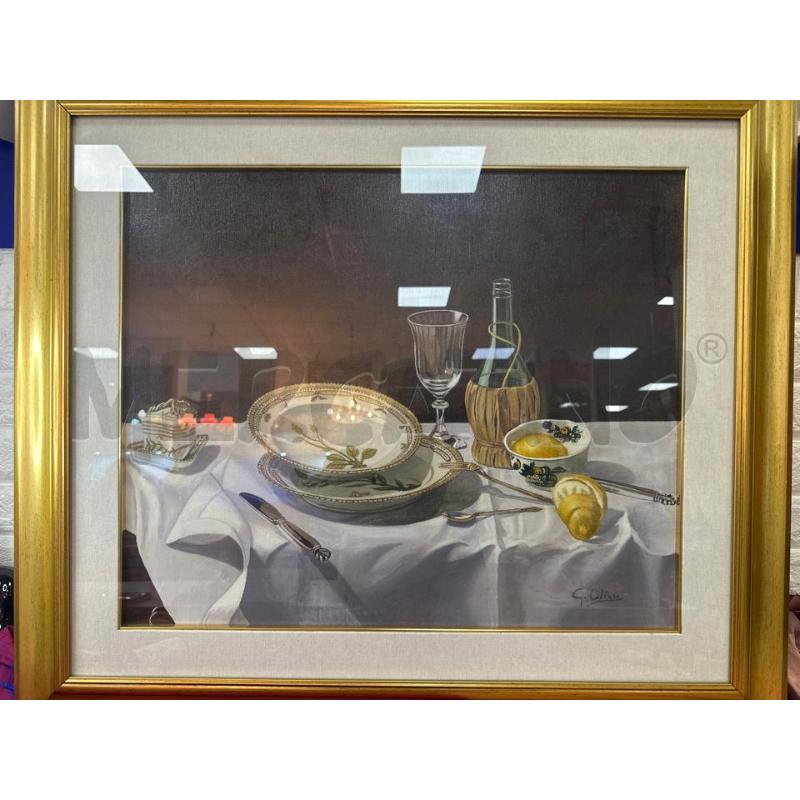 QUADRO OLIO RIP OLIVA 84X73 CM NATURA MORTA | Mercatino dell'Usato Campobasso 1