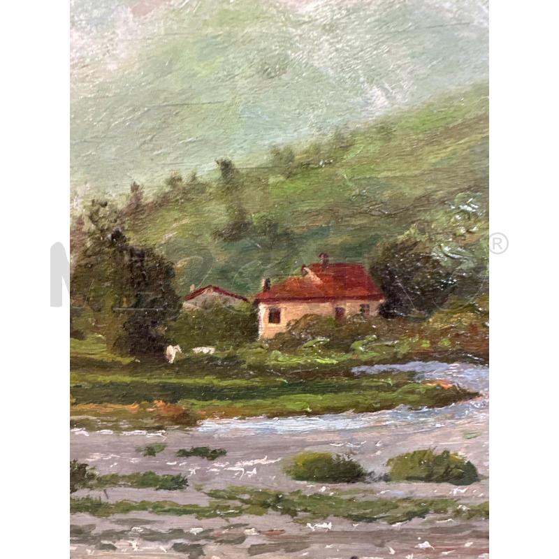 QUADRO OLIO SU LEGNO RIP COLMO 57X47 PAESAGGIO  | Mercatino dell'Usato Campobasso 3