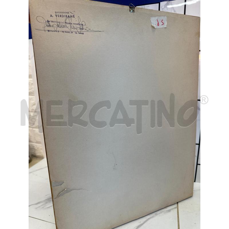 QUADRO OLIO SU TAVOLA SCORCIO PAESE 52,5X41 CM FIRMATO IN BASSO | Mercatino dell'Usato Campobasso 3