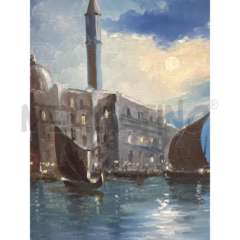 QUADRO OLIO SU TELA 53X43 CM CITTA NEL MARE  | Mercatino dell'Usato Campobasso 3