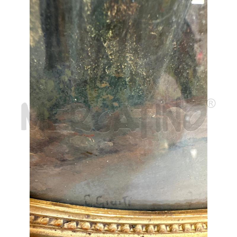 QUADRO OVALE RIP GIUSTI 30X 24 C. PAESAGGIO VESUVIO  | Mercatino dell'Usato Campobasso 2