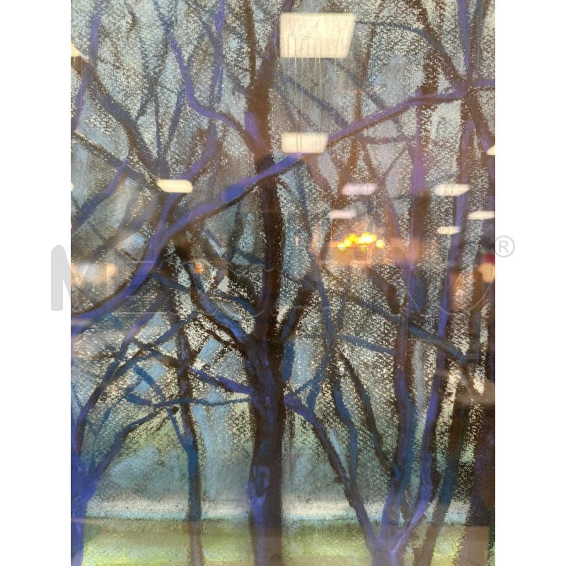 QUADRO PASTELLO ALBERI BLU 72X60 CM C. | Mercatino dell'Usato Campobasso 3