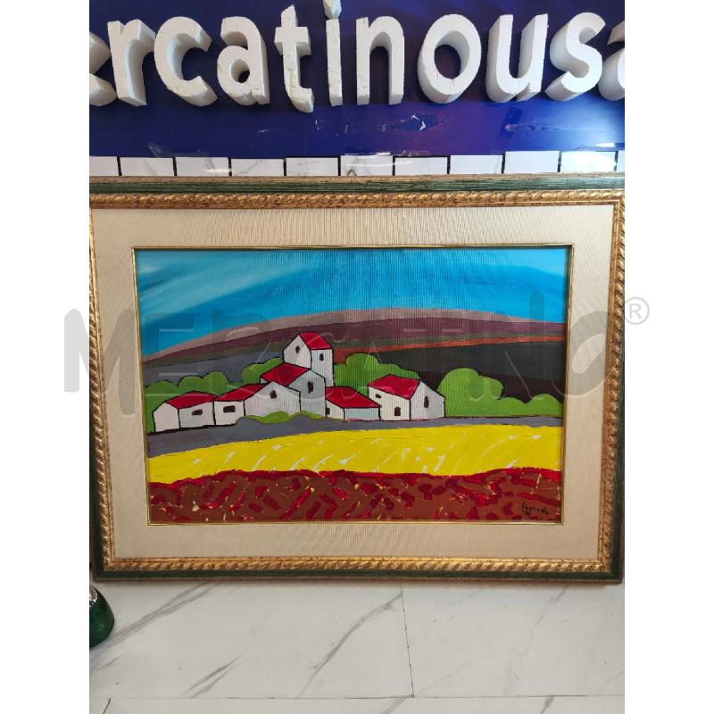QUADRO RIP. SAQUELLA ACRILICO SU TELA 79X59 CON CORNICE | Mercatino dell'Usato Campobasso 1