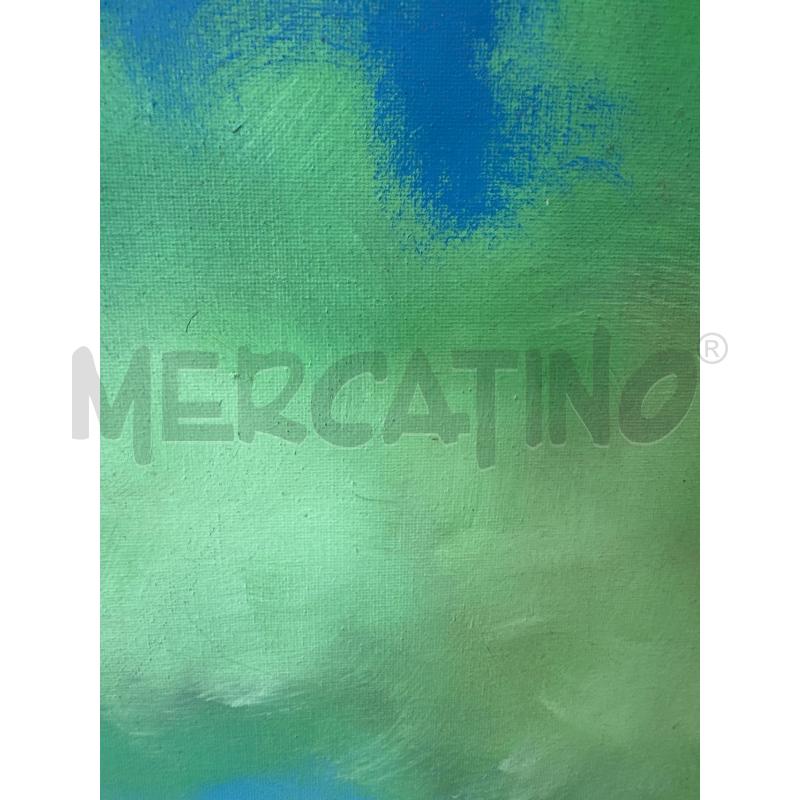 QUADRO RIP DE CESARE OLIO SU TELA 80X100 TONI VERDE E BLU  | Mercatino dell'Usato Campobasso 5