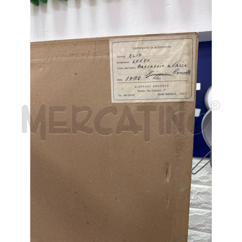 QUADRO RIP GIUPPONI 79X98 CM OLIO TELA PAESAGGIO  | Mercatino dell'Usato Campobasso 5