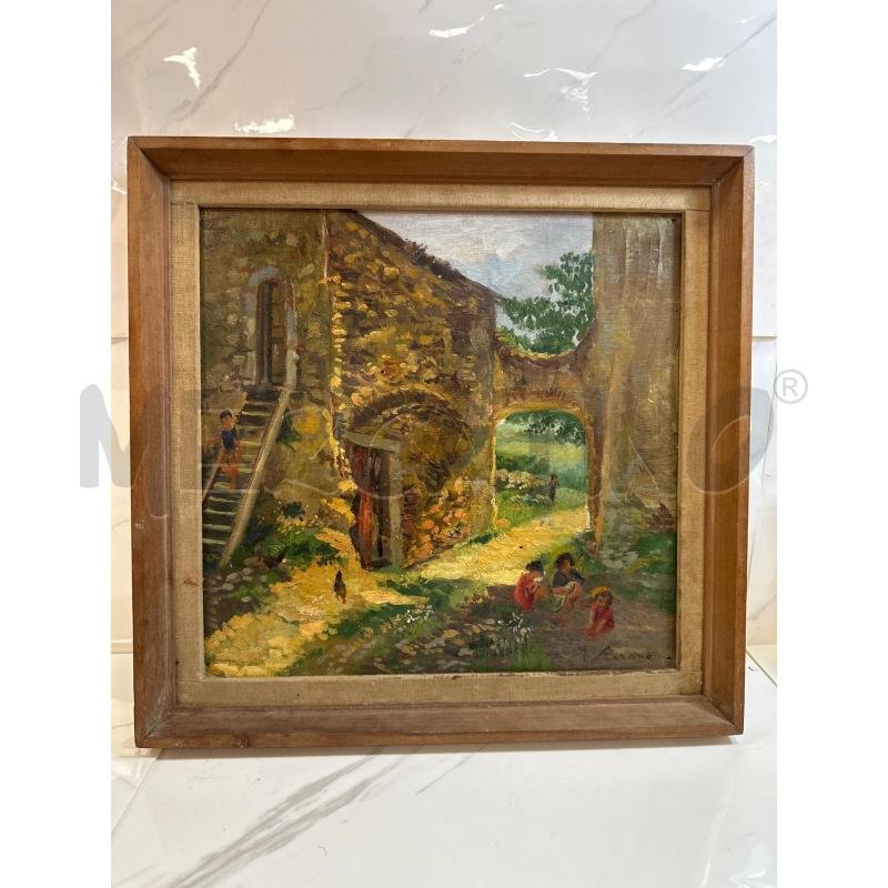 QUADRO RIP SCARANO 35X36 RAGAZZI TRA LE CASE | Mercatino dell'Usato Campobasso 1