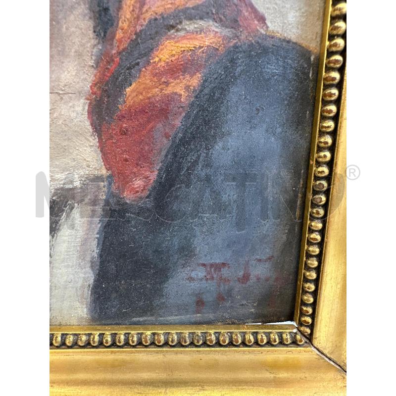 QUADRO TELA SU CARTONE DIPINTO DONNA CIOCIARA 24X29 CM | Mercatino dell'Usato Campobasso 2