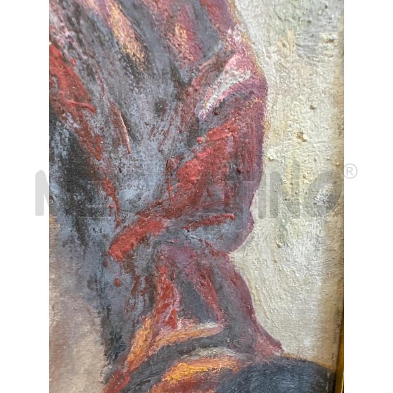 QUADRO TELA SU CARTONE DIPINTO DONNA CIOCIARA 24X29 CM | Mercatino dell'Usato Campobasso 3