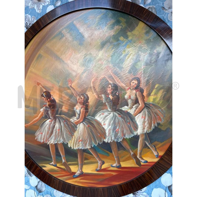 QUADRO TONDO OLIO SU TELA BALLERINE | Mercatino dell'Usato Campobasso 1