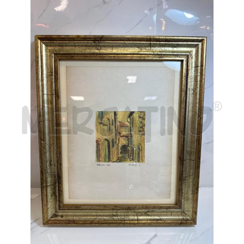 QUADRO VECCHIO CON SCORCIO CASE CORN DORAT | Mercatino dell'Usato Campobasso 1