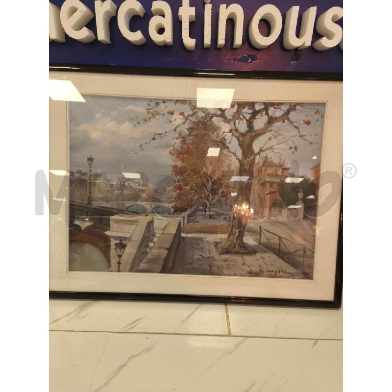 QUADRO VISTA CITTA CON ALBERO DIPINTO  | Mercatino dell'Usato Campobasso 1