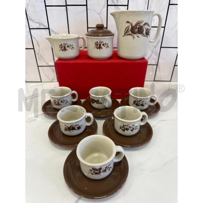 ROMETTI SERVIZIO CAFFE' X 6  DECORO MARRONE | Mercatino dell'Usato Campobasso 1