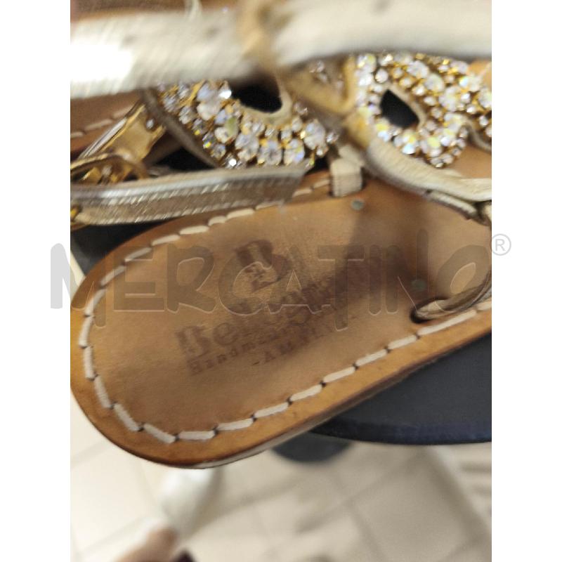 SANDALI DONNA BELLO GRADO INFRADITO STRASS DORATI | Mercatino dell'Usato Campobasso 5