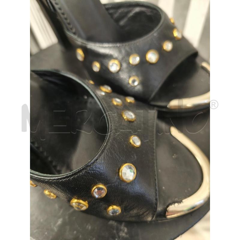 SANDALI DONNA BRACCIALINI NERI STRASS | Mercatino dell'Usato Campobasso 4
