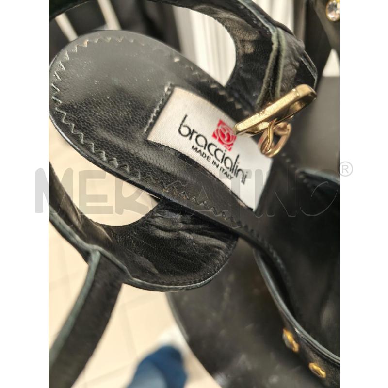 SANDALI DONNA BRACCIALINI NERI STRASS | Mercatino dell'Usato Campobasso 5